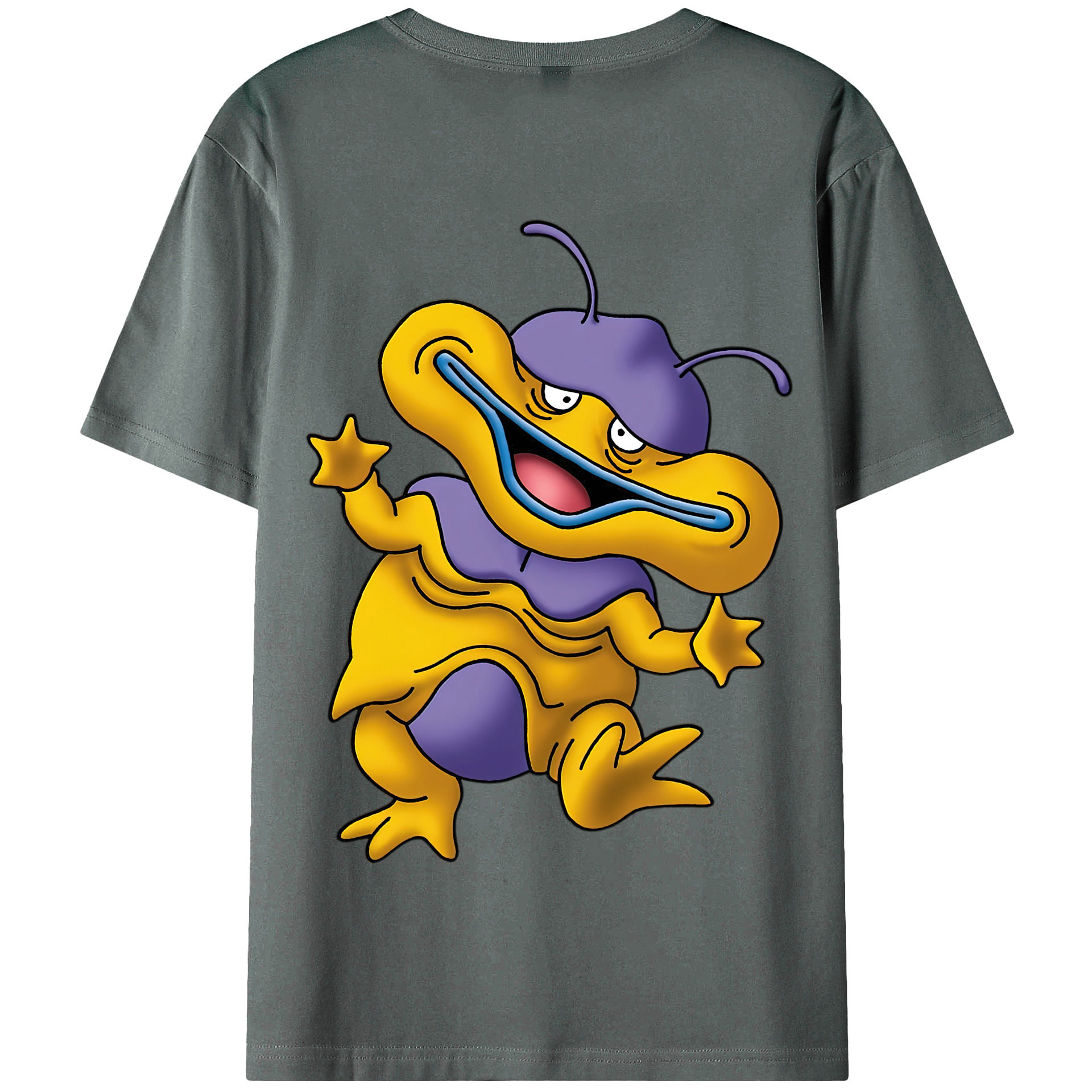 （画像用） ドラゴンクエスト Doragon Kuesuto Dragon Quest 綿100％半袖Tシャツ（背面プリント）
